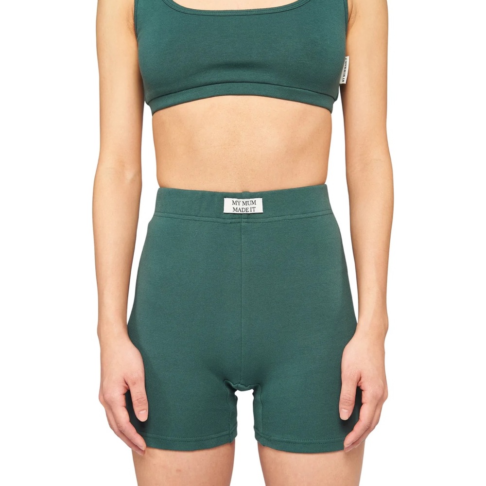 My Mum Made It Forest Green Bike Shorts - Women's